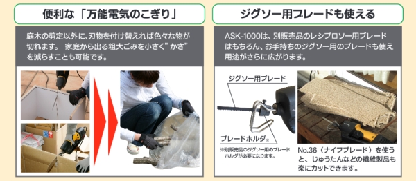 Ryobi リョービ 万能電気のこぎり Ask 1000 電動工具 農家のお店おてんとさん